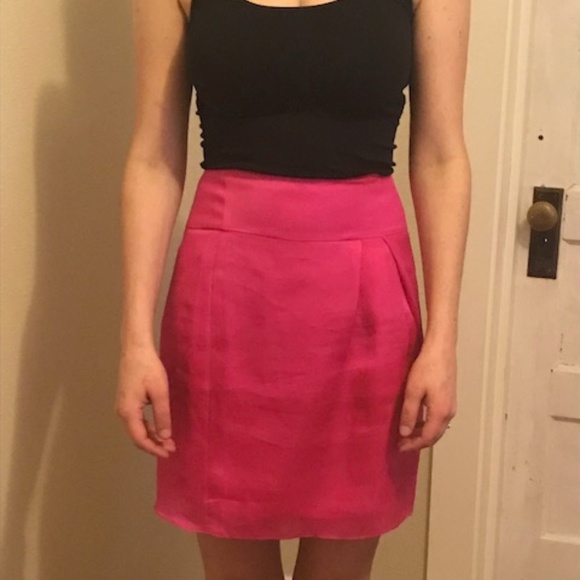 Jenni Kayne Pink Silk Skirt - Like New! - Picture 1 of 5